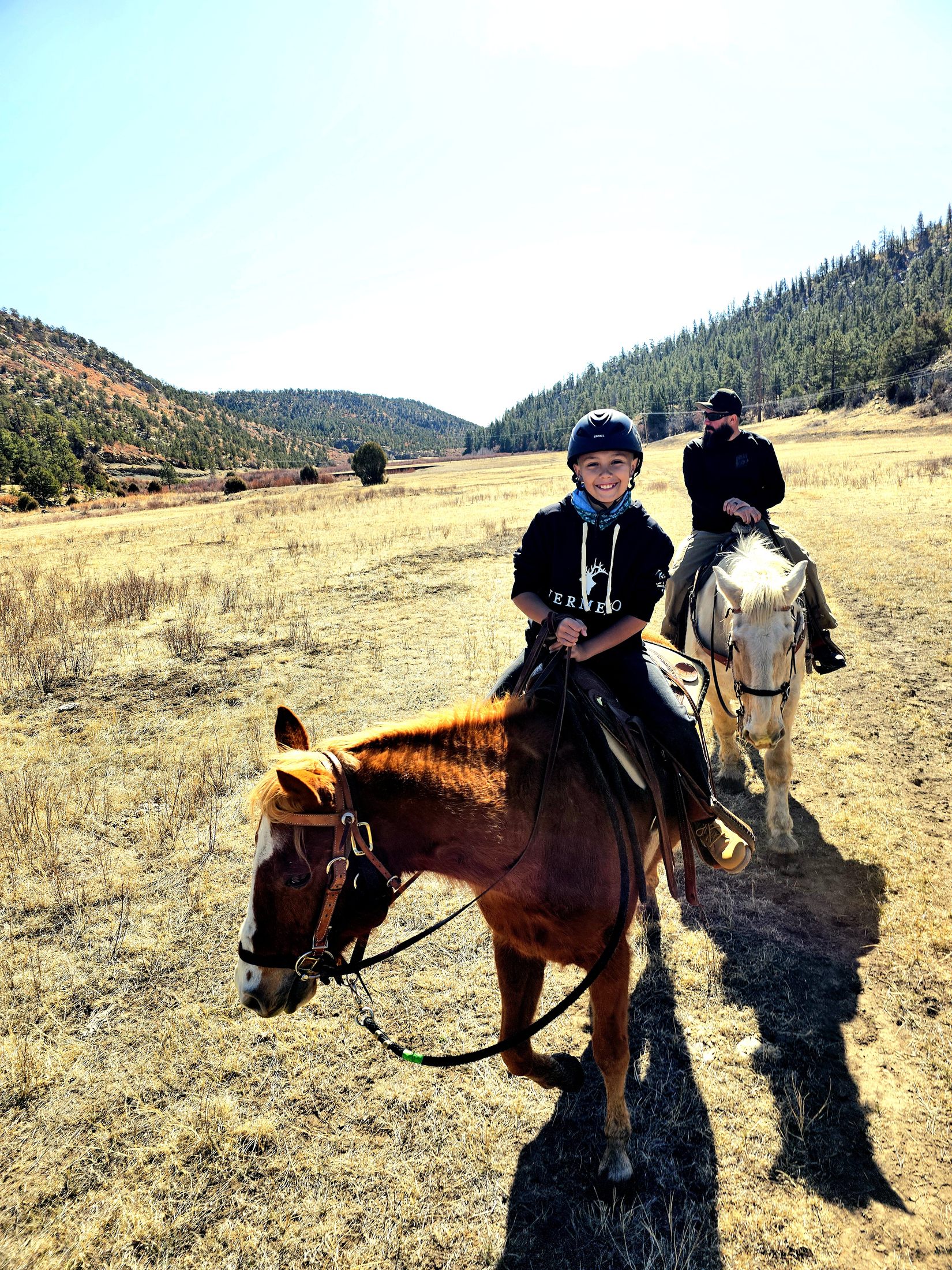 Chris horseback riding at Vermejo